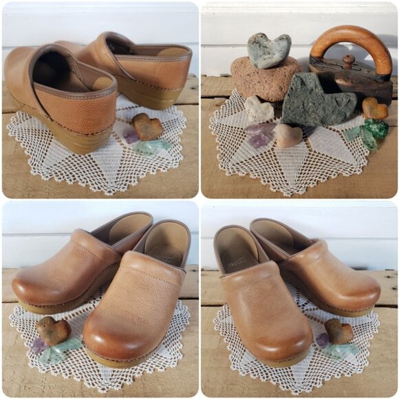 Tan Dansko Pro Honey Clog Burnish Distress Cottage Boho 35 36 37 38 39 40-1-2-3 - Picture 2 of 13